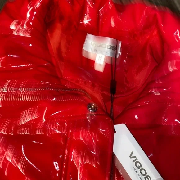 Vigoss Glossy Red Puffer Jacket - Picture 5 of 9